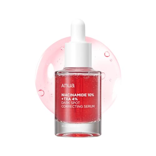 Anua 10% Niacinamide+ 4% Tranexamic Acid Serum, Ceramide, Hyaluronic Acid, Vitamin B12 natural color, for Sensitive skin, Korean Glass Skin, Fragrance-Free (30ml /1.01 fl.oz.)