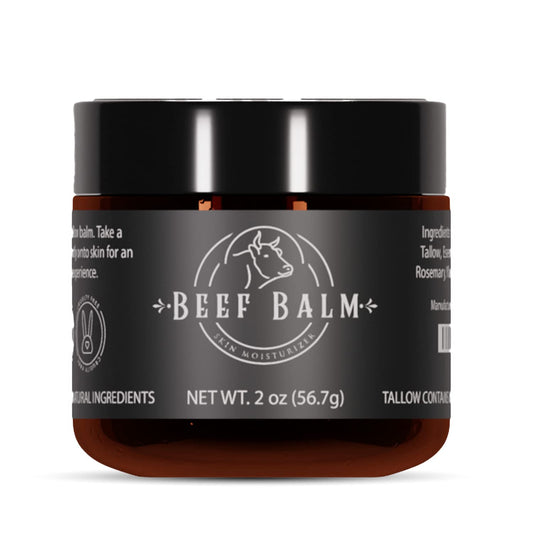 Beef Tallow Balm - Beef Tallow For Skin Care, Tallow Moisturizer, Face Cream, Lotion & Cream (Vanilla, Grass-Fed Tallow)