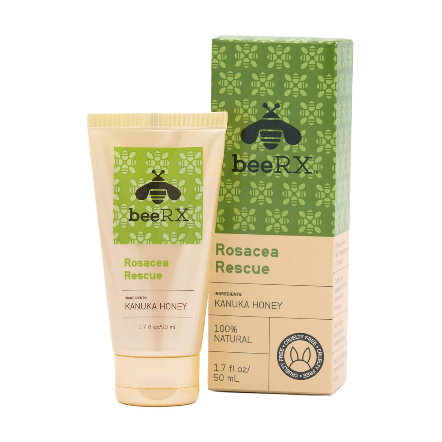 Bee Rx Rosacea Rescue With Natural Kanuka Honey - Redness Relief For Face Cream - Rosacea Treatment, Moisturizer Skin Care Products