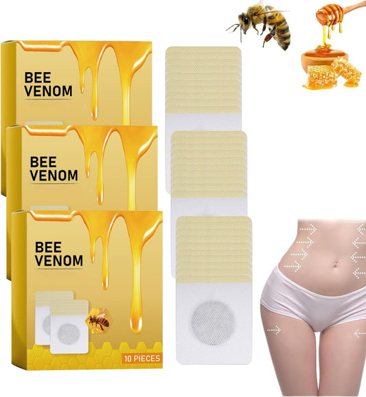 Bee Venom Patches, Bee Venom Lymphatic Drainage Patches, Bee Venom Lymphatic Drainage Patches for Women & Men, Bee Venom Patches(3 Bags/30pcs)