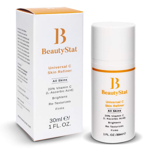 BeautyStat Universal C Skin Refiner - Vitamin C Serum for Face, 20% Pure L-Ascorbic Acid - Created by a 20+ Year Skincare Veteran Cosmetic Chemist (30ml / 1.0 oz)