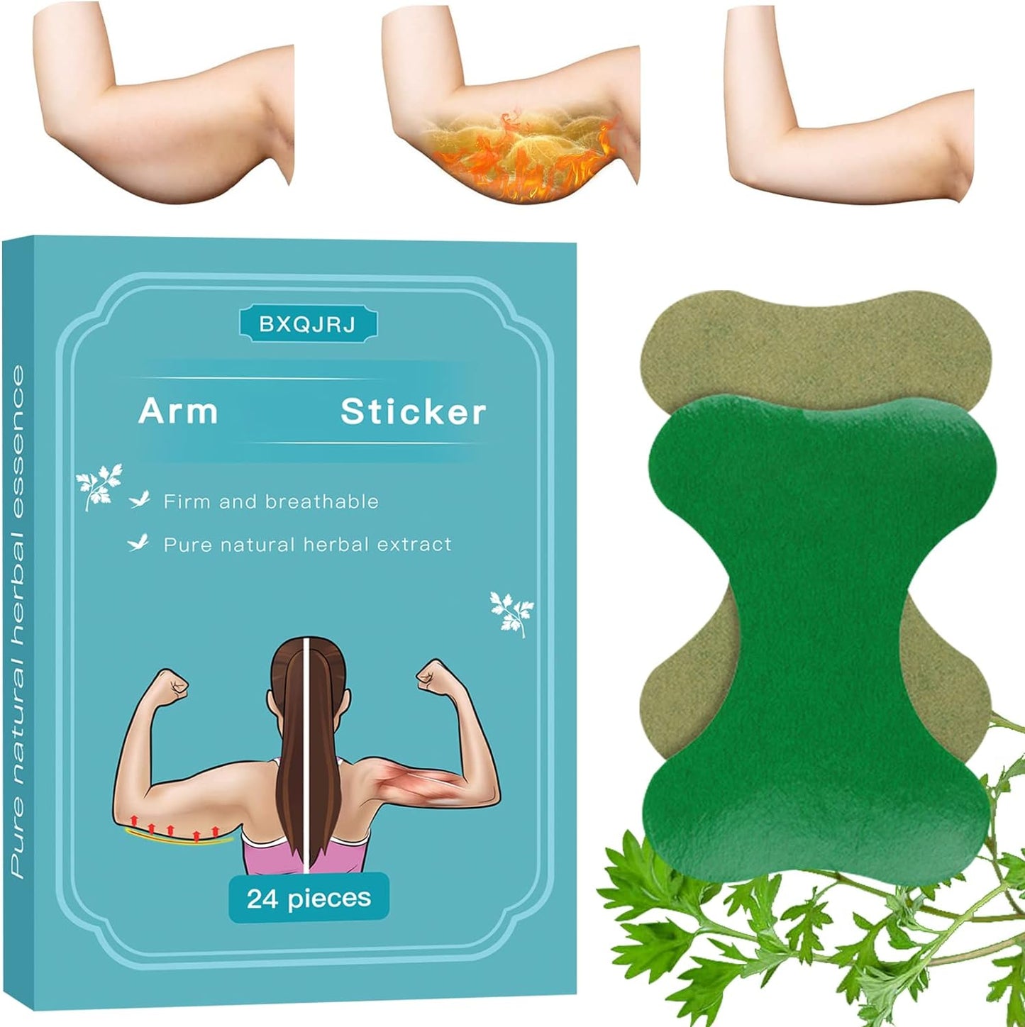Effective 24Pcs/Box Mugwort Patch - Natural Herbal Patch for Arm and Leg Natural Herbal Arm Patch for Women and Men (24)