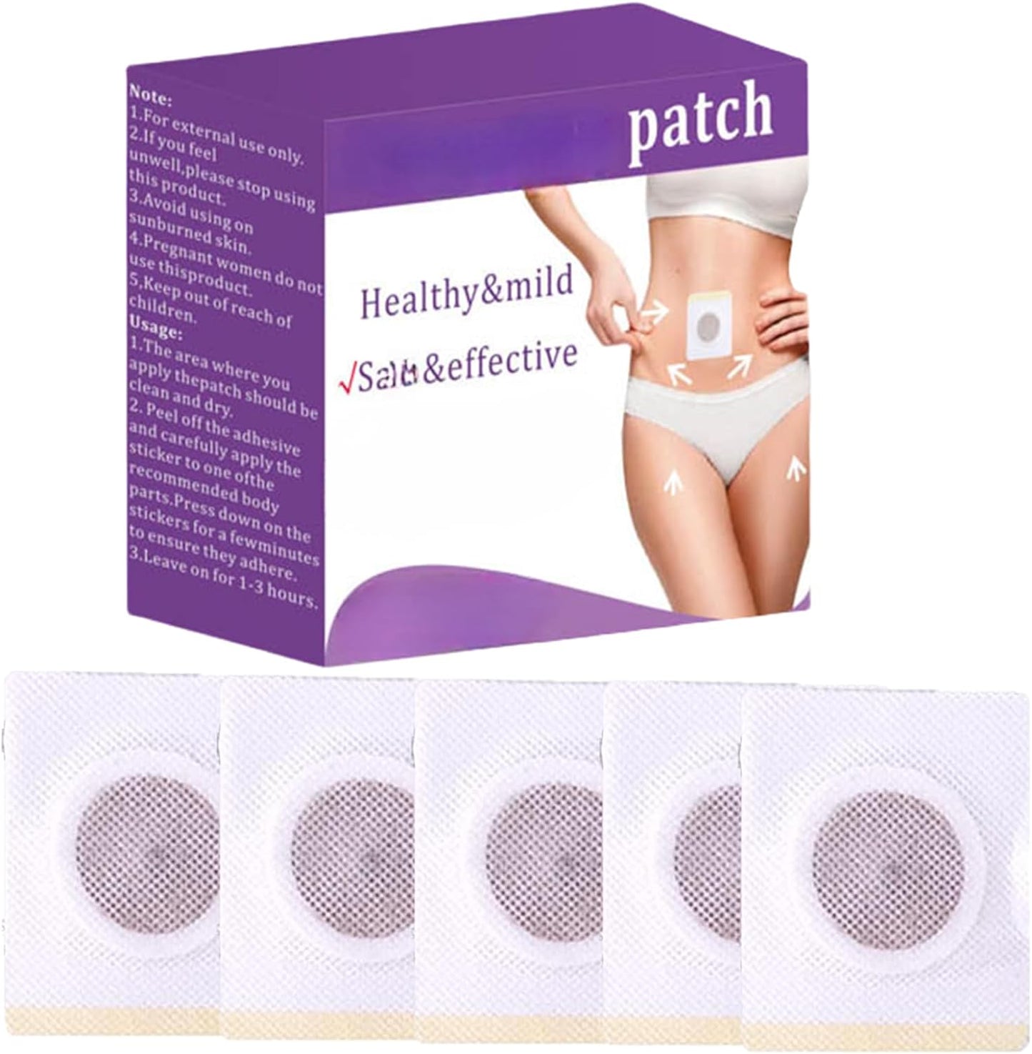 Mugwort Patches, Wormwood Stickes, 30Pcs Patch, Sticker for Women and Men, Wormwood Sticker Bulk(Purple 1 Box)