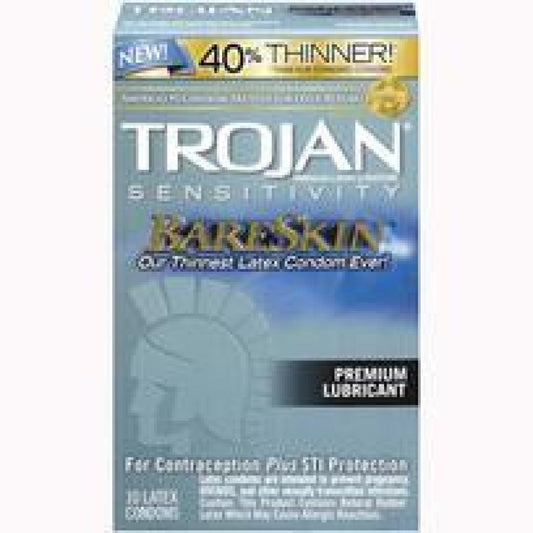 Trojan Bare Skin 10 Pack Intimates Adult Boutique