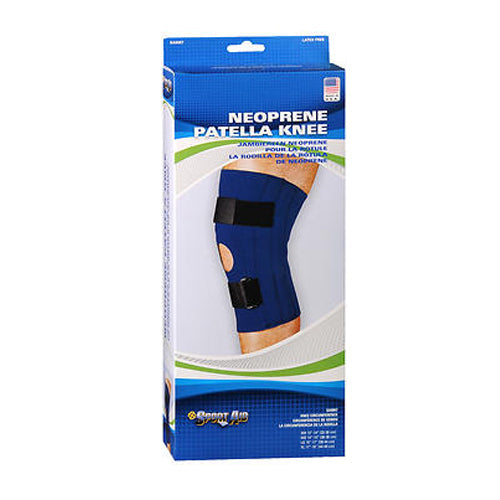 Scott Specialties, Sportaid Knee Brace Open Patella, Blue Neoprene Large 15-17 inches 1 each