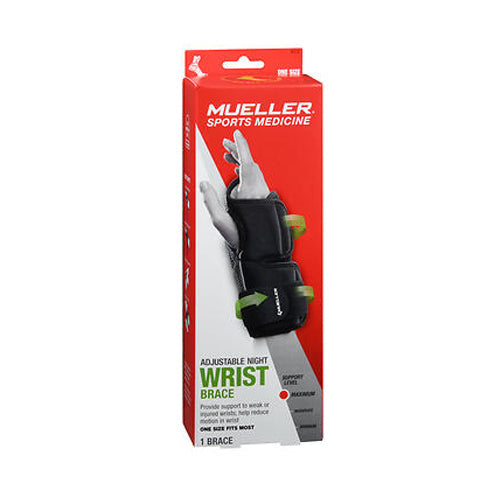 Mueller Sport Care, Mueller Night Support Wrist Brace Maximum Support Level One Size, 1 Each
