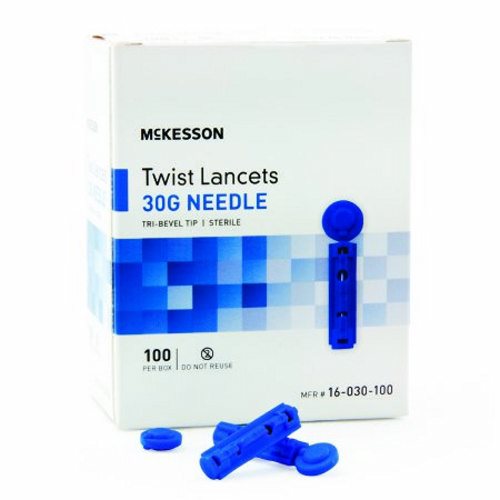 McKesson, Twist Top Lancet Needle 1.8 mm Depth 30 Gauge, Count of 50