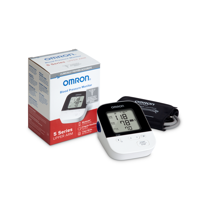Omron 5 Series Wireless Upper Arm Blood Pressure Monitor - 60 Readings