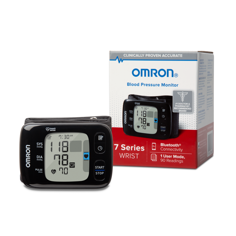 Omron 7 Series Wireless Wrist Blood Pressure Monitor w/ UltraSilent Inflation