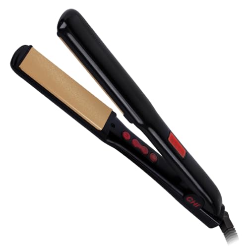 CHI G2 Professional Hair Straightener Titanium Infused Ceramic Plates Flat Iron | 1 1/4" Color Coded Temperature Ranges up 425°F For all hair types Includes Thermal Mat