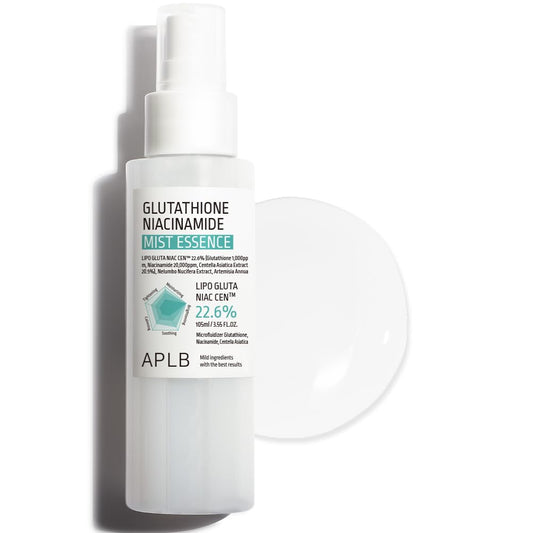 APLB Glutathione Niacinamide Mist Essence | LIPO GLUTA NIAC CEN�?22.6% 3.55 FL.OZ/Korean Skincare, Replenishing moisture, Revitalize for gentle and improve skin texture through Niacinamide