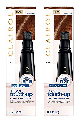 Clairol Root Touch-Up Semi-Permanent Hair Color Blending Gel, 5R Auburn Red, Pack of 2