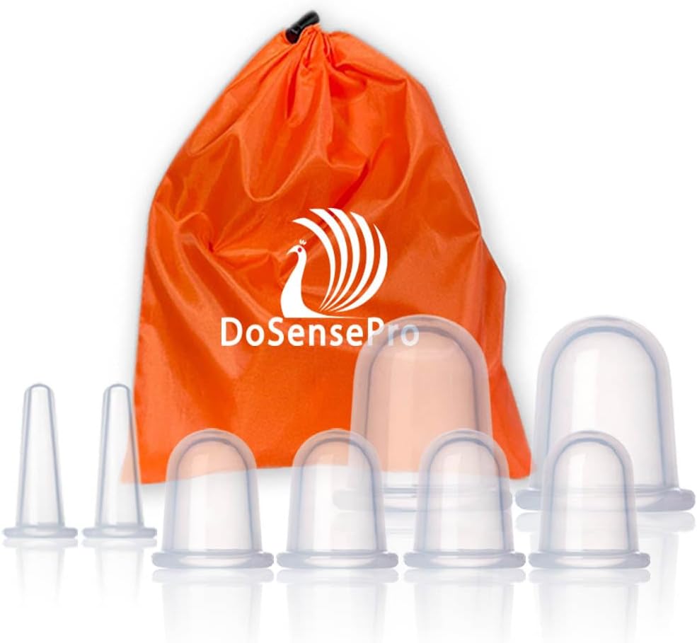 Cupping Kit for Massage Therapy - 8 Silicone Massage Cups for Arthritis Relief, Pain Reduction, Anti-Aging & Cellulite Treatment - Cupping Set Massage Therapy Cups - (2XL, 4L, 2M)