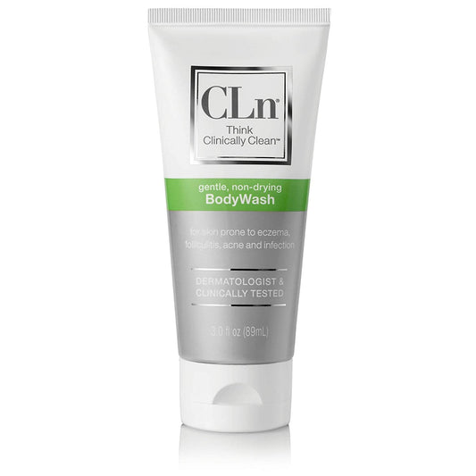 CLn® BodyWash –Non-Drying Body Wash Preserved with Sodium Hypochlorite, For Compromised Skin Prone to Eczema, Dermatitis, Rash & Hidradenitis Suppurativa, Fragrance-Free & Paraben-Free, 3 fl oz