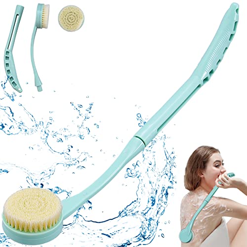 Back Brush Long Handle for Shower, 20.5�?Back Bath Brush for Shower, Back Scrubber, Exfoliation and Improved Skin Health for Elderly with Limited Arm Movement, Disabled, Pregnant Women