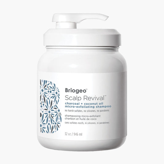 Briogeo Scalp Revival Exfoliator Charcoal Shampoo, Treatment for Dry & Itchy Scalp, Clarifying Shampoo for Build Up, 32 oz