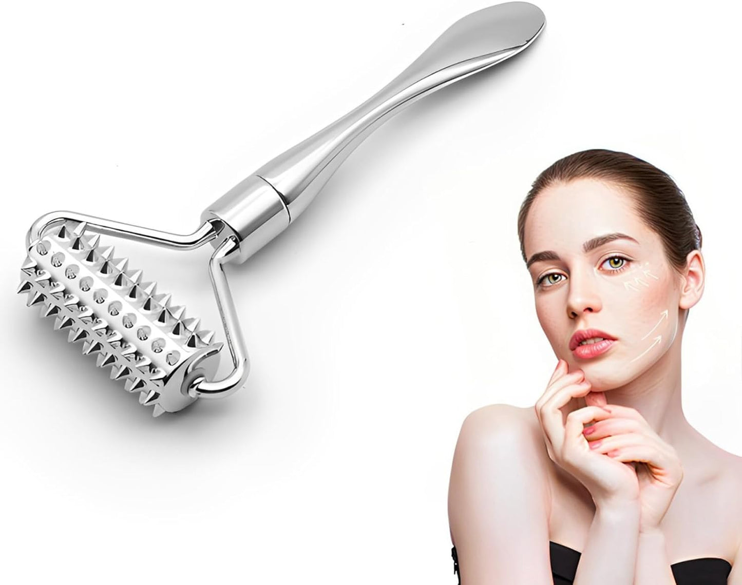 Metal Acupuncture Massage Roller Acupressure Roller Deep Tissue Fascia Muscle Roller for Muscle Pain Relief and Musle Relaxation, Massage Tool Acupressure Tool for Hand/Leg/Thigh/Neck/Foot/Head