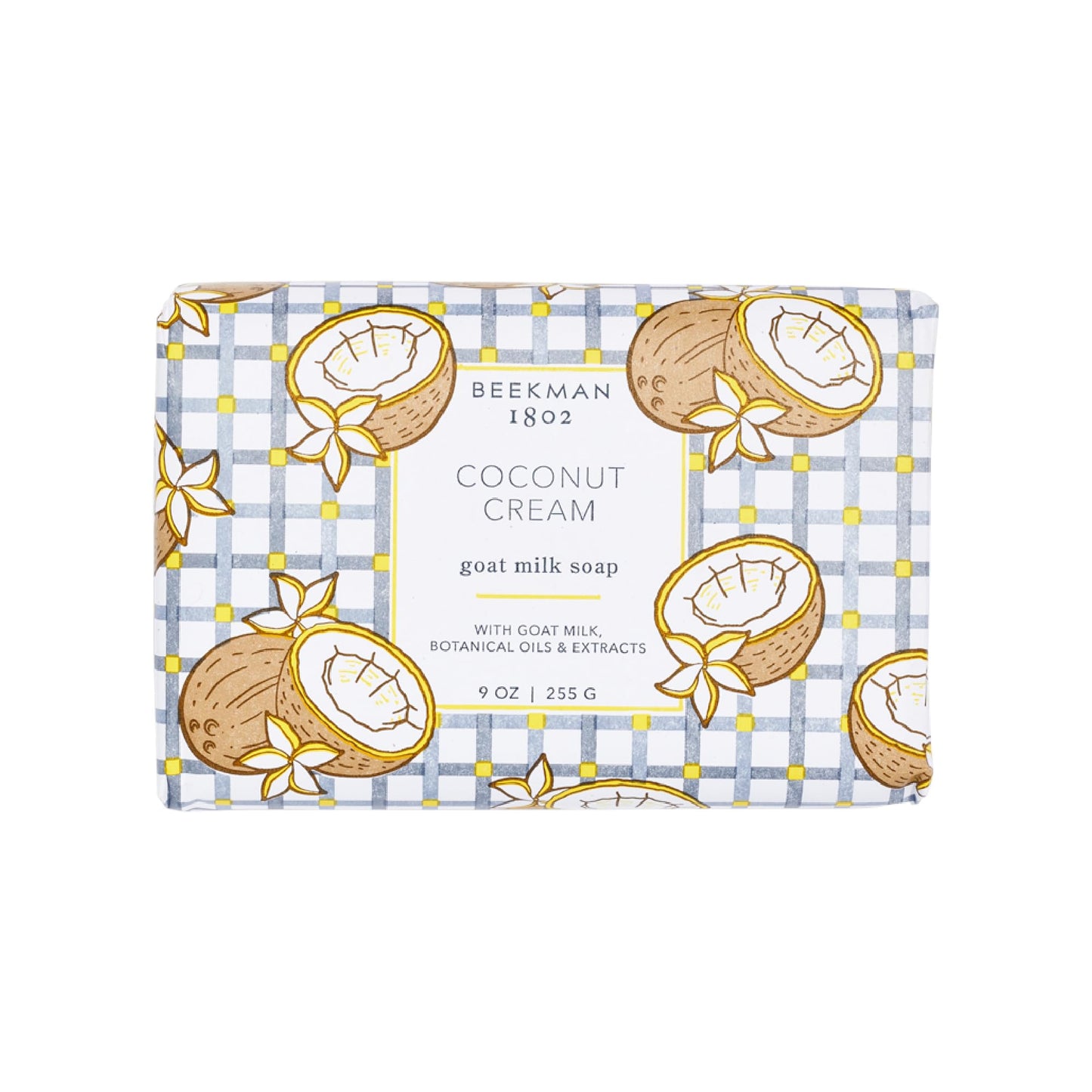 Beekman 1802 Coconut Cream Goat Milk Soap - Scented - 9 oz - Cleanses, Nourishes & Hydrates - Certified Microbiome Friendly - No Irritation - Good for Sensitive Skin